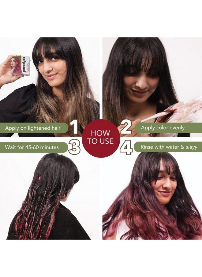 Top-Up Semi-Permanent Ruby Wine Diy Conditioner Based Hair Colour, 120 Gm