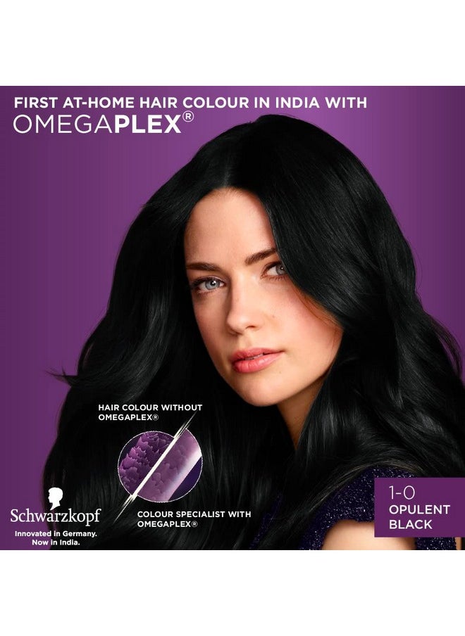 Colour Specialist Permanent Hair Colour, First At-Home Hair Colour With Omegaplex Anti-Breakage Technology, Powered By Hyaluronic Acid For Shinier Hair, 1.0 Opulent Black, 165Ml