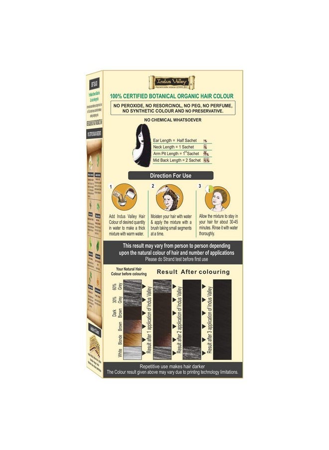 100% Botanical Hair Color For Men & Women, Boon For People Allergic To Chemical, No Ppd, No Ammonia, No Chemical (Soft Black)120G