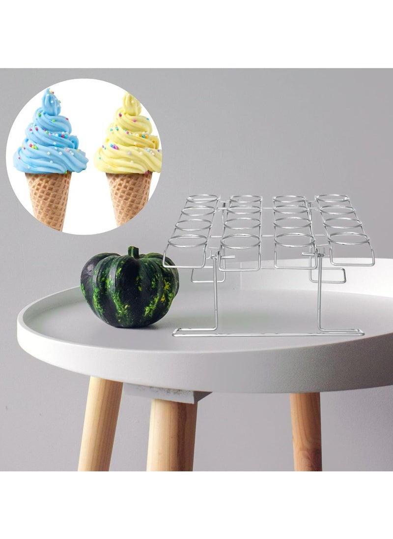 16-Cavity Cupcake Cones Baking Rack ，for Ice Cream, Cooling, Display