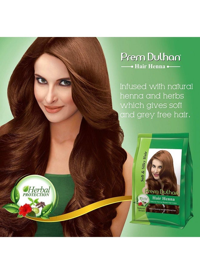 Hair Henna Natural Henna Based Hair Color |Natural Brown| -125 Grm (Pack Of 2)