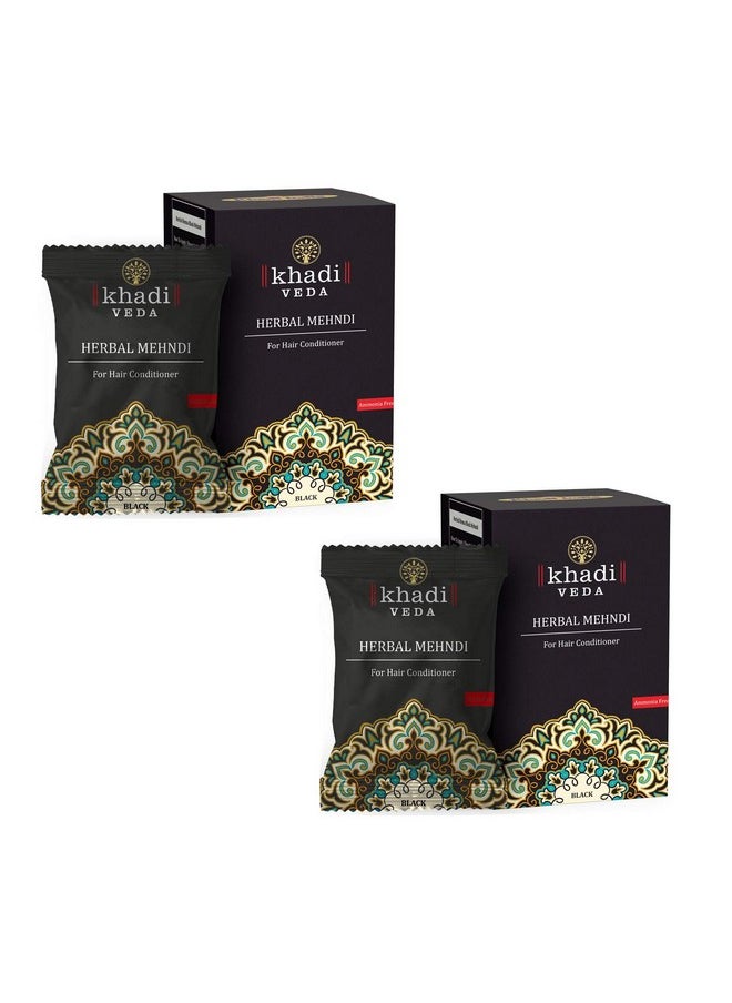 Herbal Mehndi Henna Powder 100Gm Each (Pack Of 2)(Black)