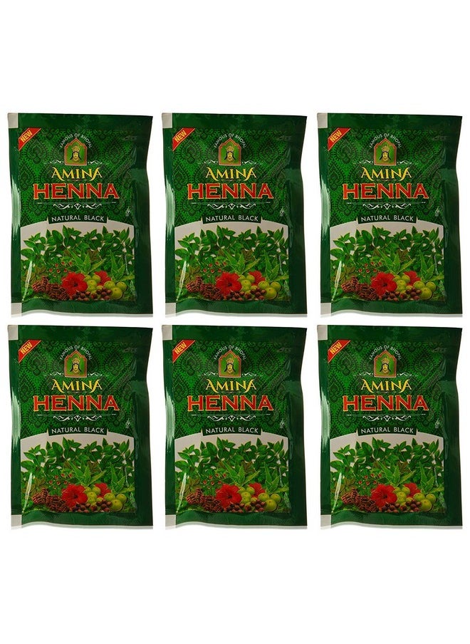 Henna Natural Black Hair Colour Heena Mehndi, 25 G (Pack Of 12)