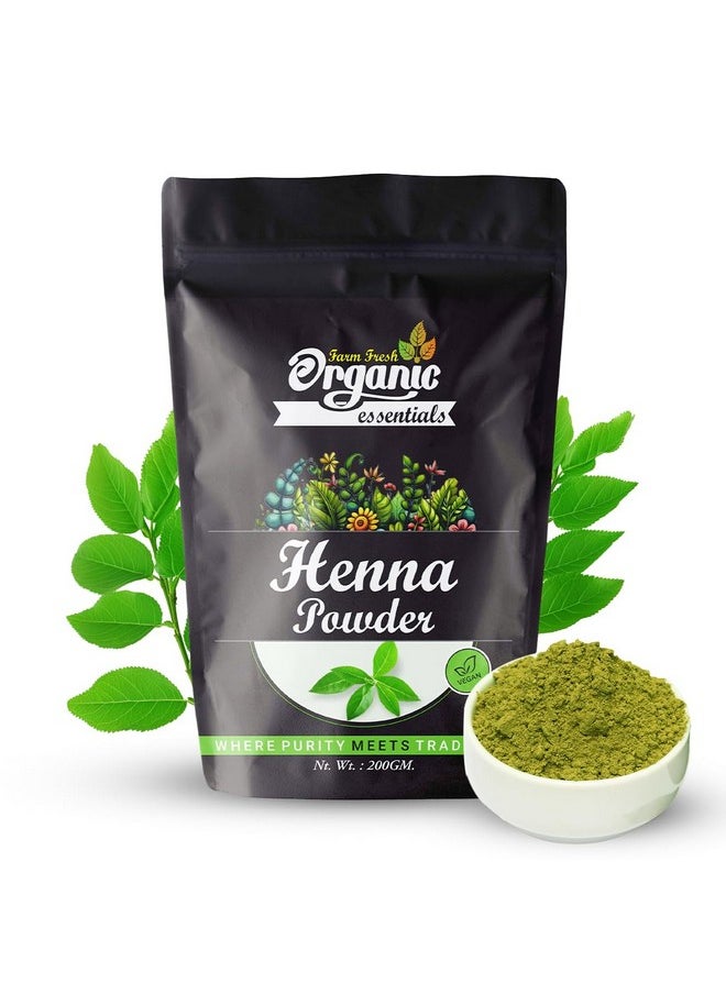 Natural Henna Powder For Hair - 200G Premium Herbal Henna For Men And Women - 100% Pure Mehndi For Natural Hair And Beard Color - Chemical-Free Hair Dye Enriched With Henna For Vibrant, Long-Lasting Color (Pack Of 1)