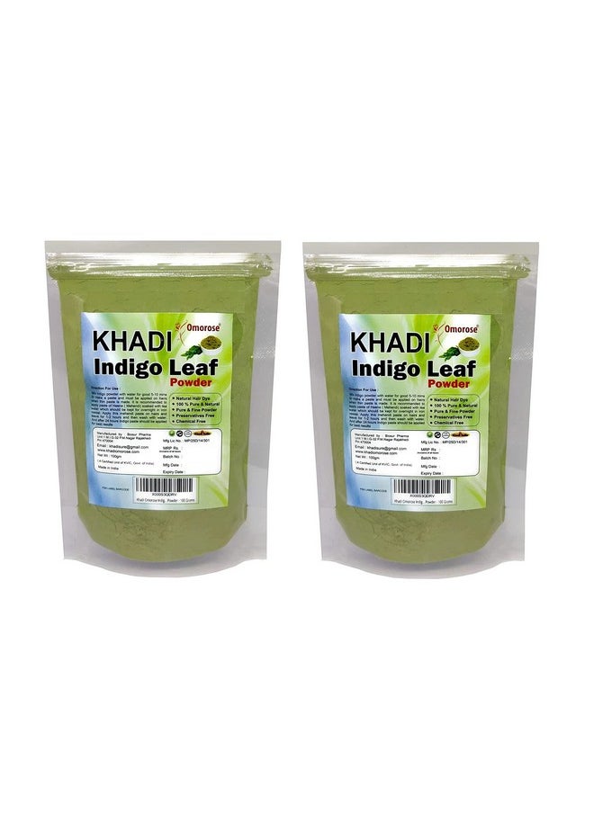 Indigo Leaf Powder For Hair (100 Grams) | (Pack Of 2) | Total 200 Grams