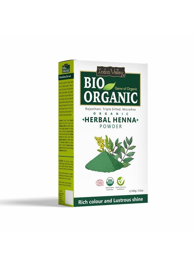 Bio Organic Herbal Henna Powder, 100G*4=400G - Green