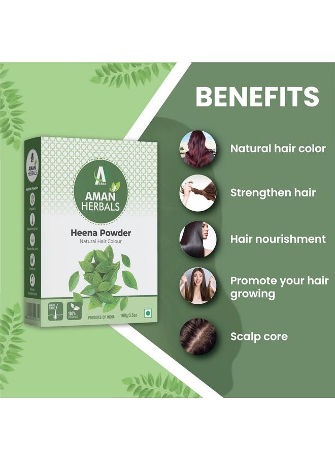 Herbals - Natural Organic Hair Care Perfect Combination Henna Powder And Indigo Powder Combo Of 2 (Each 100 Gm)