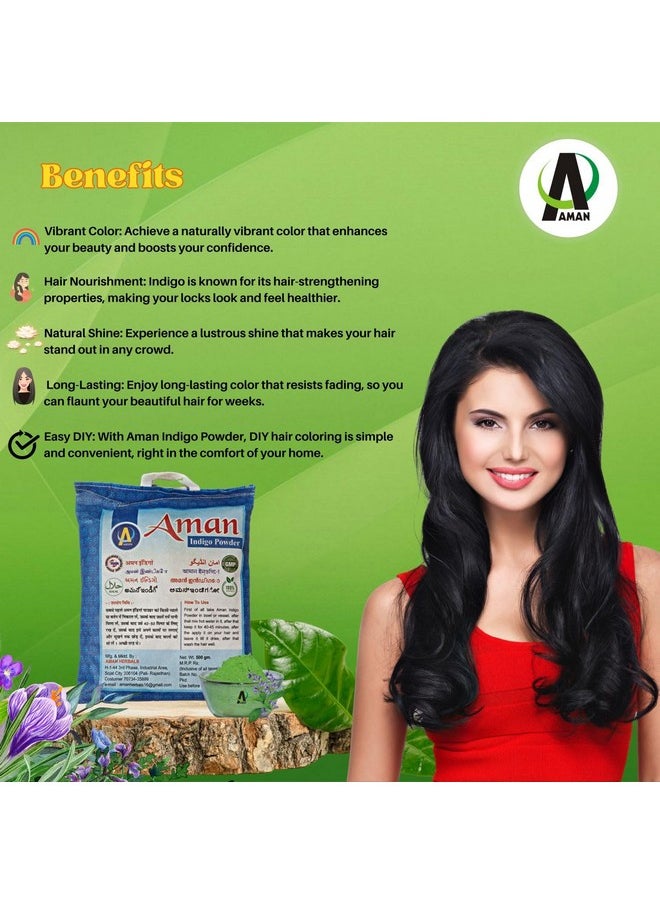Herbals - 100% Natural And Ayurveda Neelamari Indigo Powder Natural Hair Colour Without Chemical (500 Gm Pack Of 1)