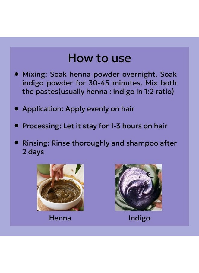 Pure Indigo Powder For Hair (3 X 100 Gms) Indigofera Tinctoria To Color Your Hair | Brown To Black Shades