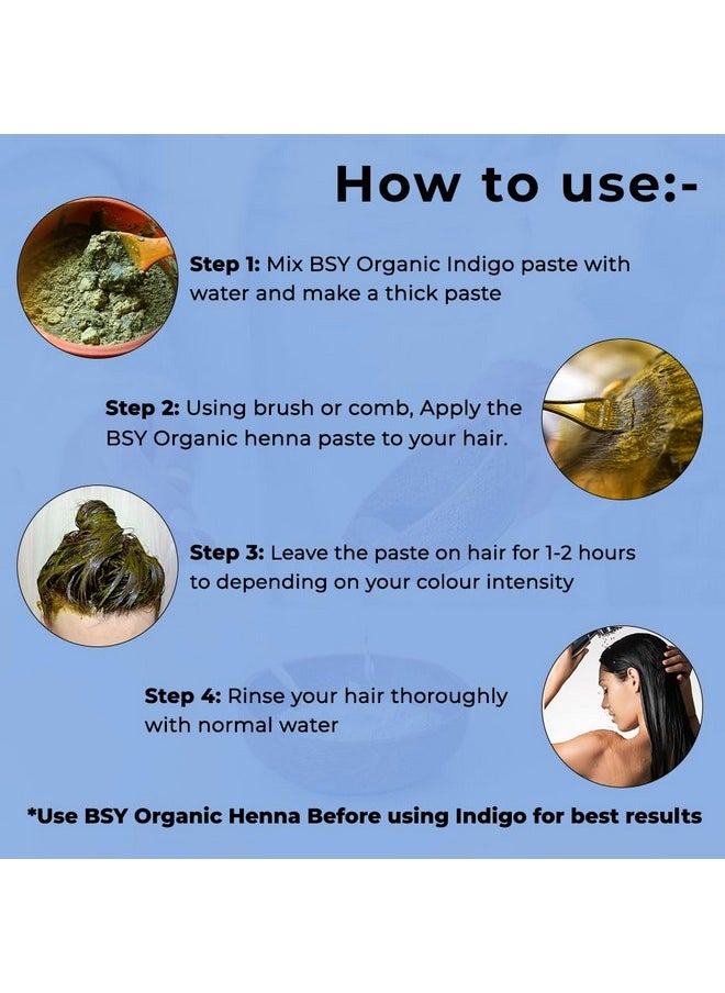 100% Natural Indigo Powder Organic For Hair - 227G (Pack Of 1), Natural Avuri Leaf Powder Herbal Powder For Hair, Indigo Powder Organic For Hair Black, Triple Sifted Powder