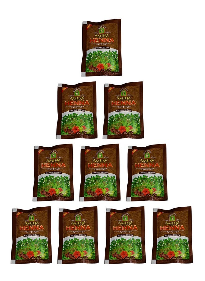 Henna Powder, Brown, (Pack Of 10)