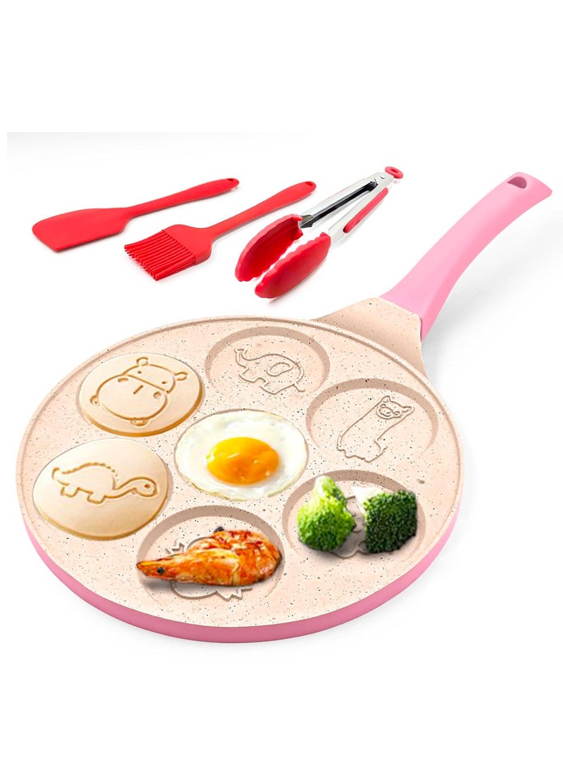 Animal Pancake Molds for Kids Mini Pancakes Maker Machine Mini Pancake Pan Egg Pan Non-stick Waffle Maker Set