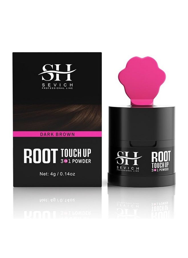 Root Touch Up, Dark Brown - Hairline Powder, Helps Cover Grey Roots & Bald Spots Instantly, Highly Pigmented, Fuller And Denser, Long-Lasting & Matte Finish, Super-Fine Powder For Flawless Application, 4G