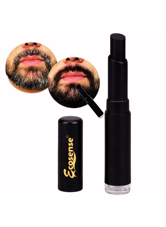 Beard & Moustache Touchup Stick: Instant Temporary Beard Perfection | Black Color Pencil For Men, Beard Pen, Beard Dye For Long Lasting Coverage, Mustache 3 Gm