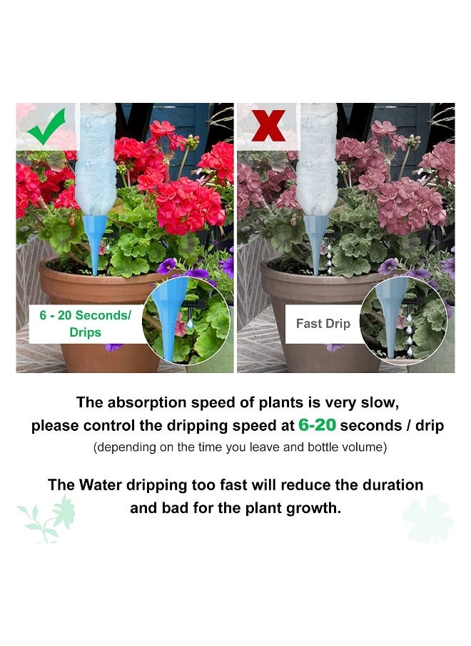 Plant Watering Devices Self Spikes Automatic Waterer Water Control System with Slow Release Valve Switch Drip Irrigation for Home and Vacation 6 Pcs