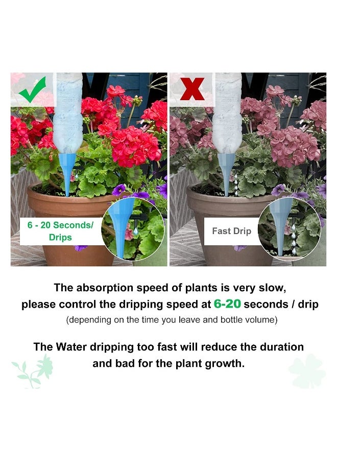 Plant Watering Devices Self Spikes Automatic Waterer Water Control System with Slow Release Valve Switch Drip Irrigation for Home and Vacation 6 Pcs