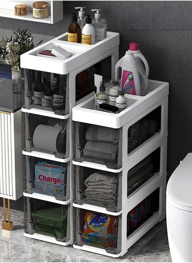 5 Layers Drawer Plastic Multi-Purpose Storage Cabinet With Wheel Storage Drawers for Closets Bedroom Nursery Room Hallway Bathroom