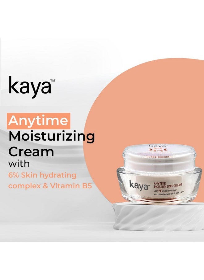 Clinic Anytime Daily Use Lightweight 24 Hours Hydration Moisturising Cream Enriched With Shea Butter For All Skin Types (50Ml)