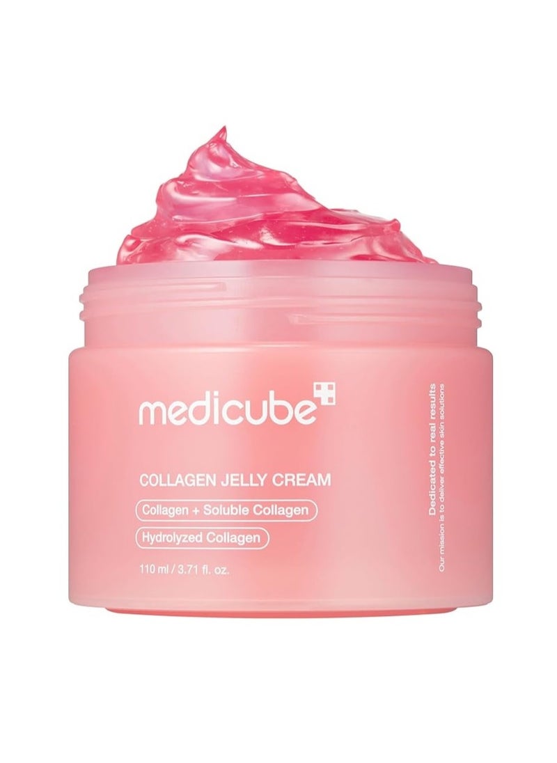 Medicube Collagen Jelly Cream- Niacinamide & Freeze-Dried Hydrolyzed Collagen - Boosts skin's barrier hydration and gives 24h Glow & Lifted Look - No artificial color, Korean skincare (3.71 fl.oz.)