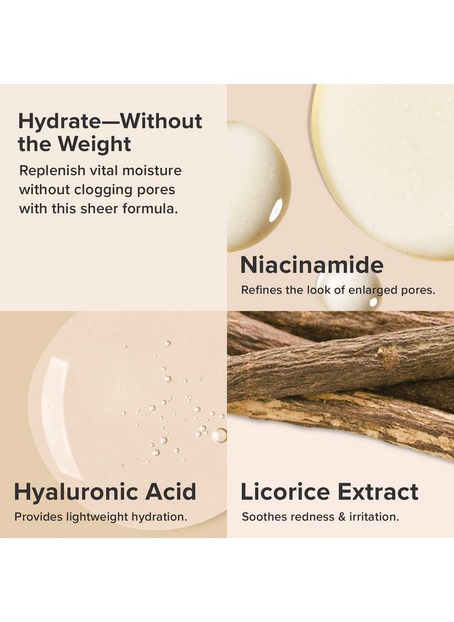 Clear Oil-Free Moisturizer, Lightweight Face Moisturizer For Acne-Prone Skin, Pore-Minimizing Niacinamide, Soothing Antioxidants, Ceramides To Calm Redness, 60 Ml