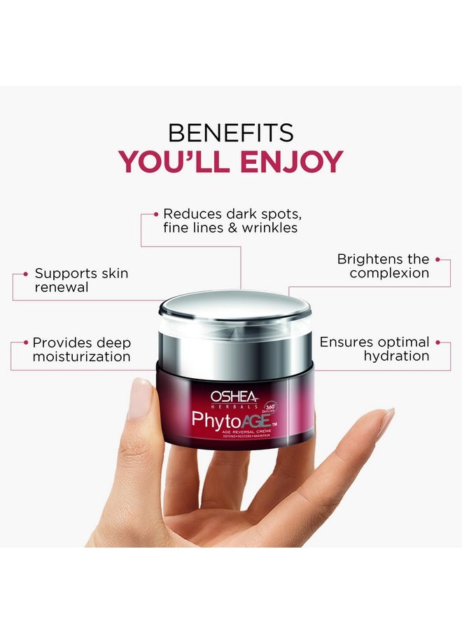 Herbals Phytoage Age Reversal Anti Wrinkle Face Cream For All Skin Types | Improves Skin Tone, Age Spots & Under Eye Dark Circles | Free From Paraben & Artificial Color - 50 G