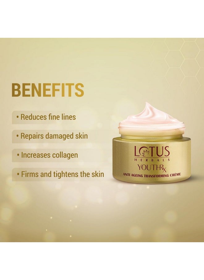 Youth Rx Anti-Aging Skin Care Range Lotus Herbals Youth Rx Anti-Aging Transforming Cream Spf 25, Pa +++- 50G, As Shown Picture (Lhr419050)