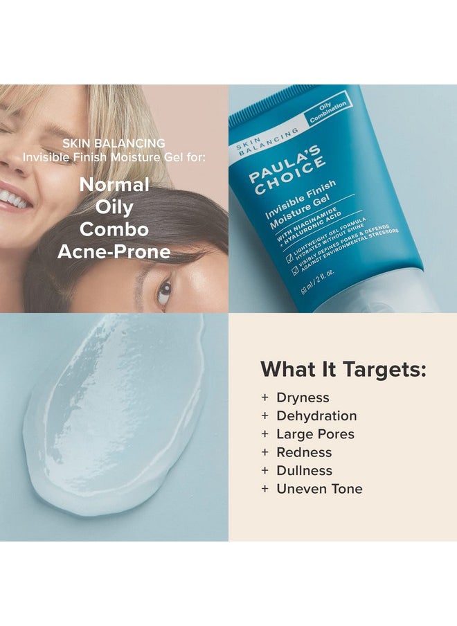 Skin Balancing Invisible Finish Gel Moisturizer Face Cream With Niacinamide & Hyaluronic Acid, Large Pores & Oily Skin, 60 Ml (23400)