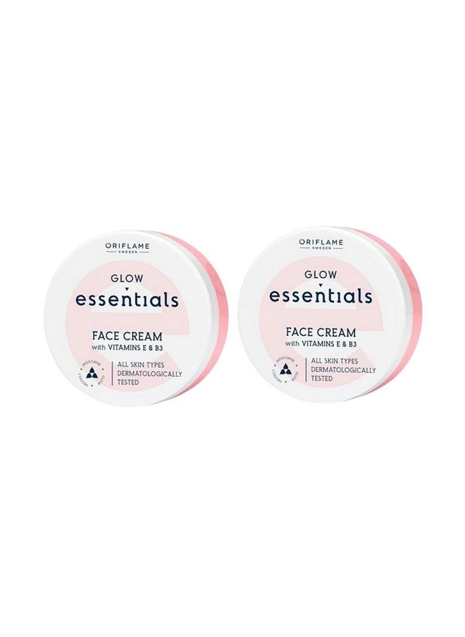 Sweden Glow Essentials Face Cream With Vitamins E And B3-75 Ml - Pack Of 2