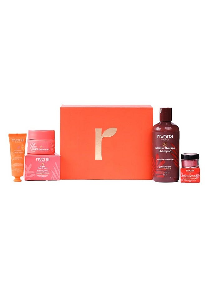 Wellness Rituals Gift Set For Women & Men |Gift Box To Pamper Your Loved Ones |100% Natural Rivona Products | Pack Of 4