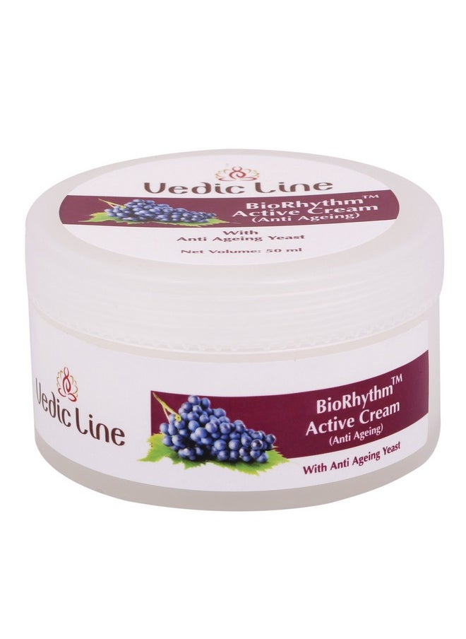 Vedicline Biorhythm Active Cream For Anti -Ageing With Almond Oil, Olive Oil & Avocado Oil For Beautiful Younger Looking Skin, 50Ml