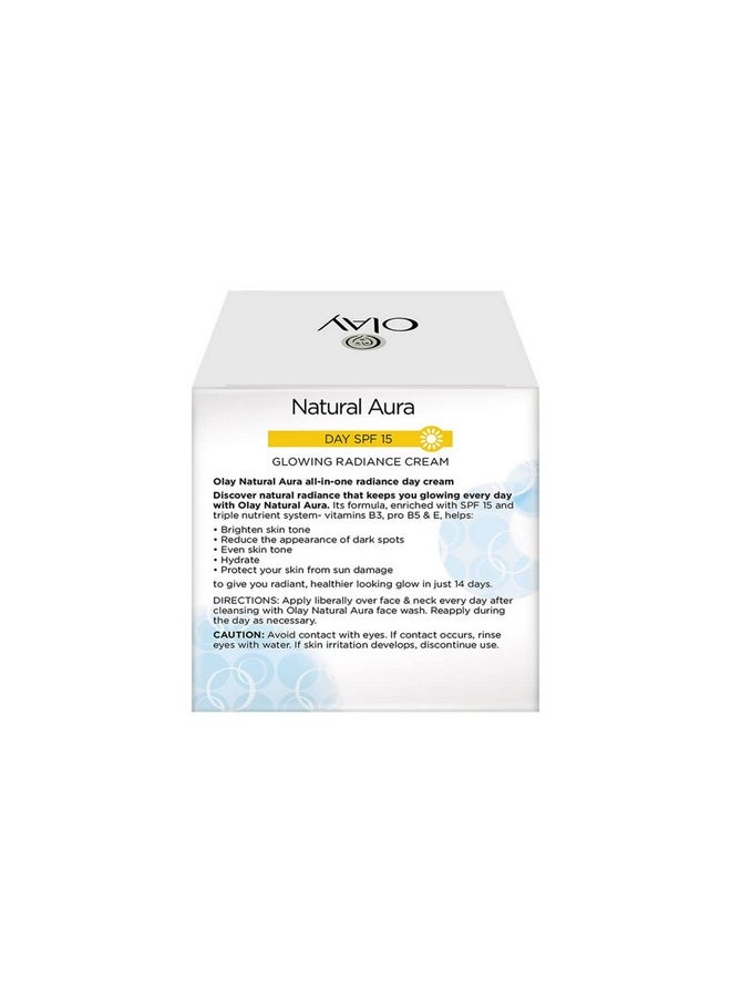 Natural Aura Day Cream |Vitamin B3, Pro B5, E And Spf 15 |50 Gm