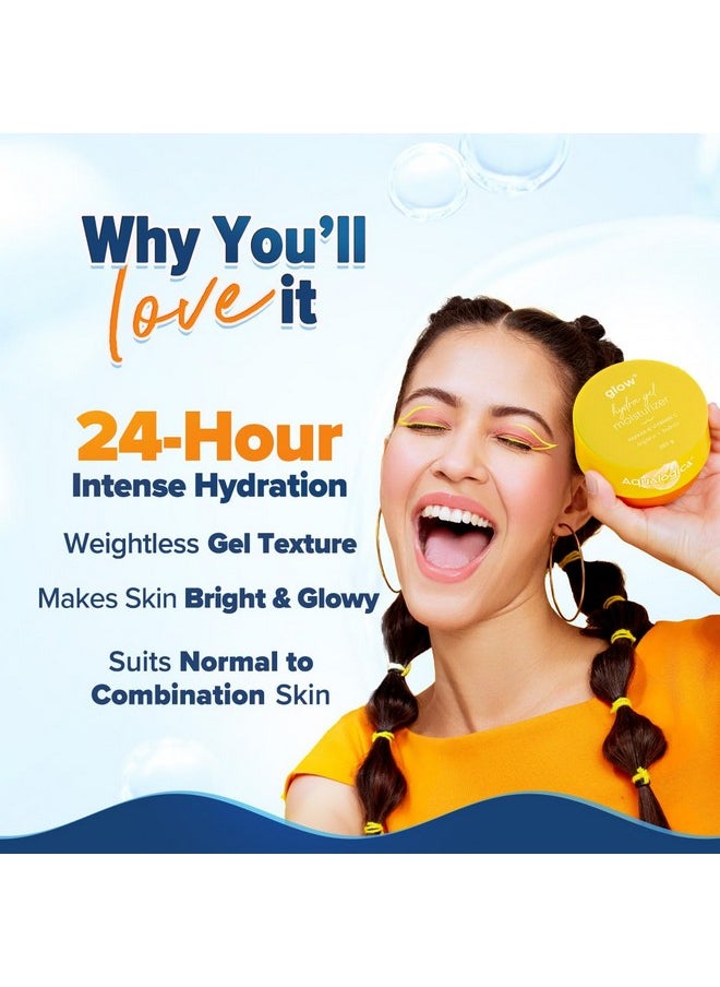 Glow+ Hydra Gel Moisturizer With Vitamin C & Papaya - 200 G|24-Hour Intense Hydration|Weightless Water-Like Gel Texture|Non Sticky & Quick Absorbing For Glowing Skin (200 G)