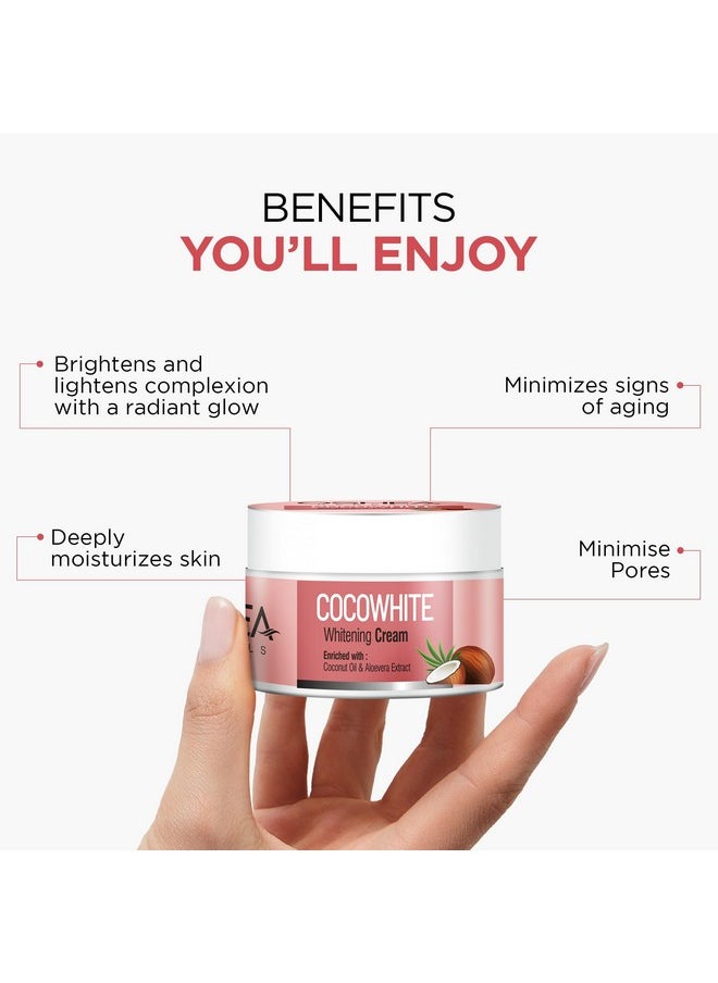 Cocowhite Face Cream For All Skin Types | Hydrates, Enhances Glow & Whitens Skin Tone With Spf Protection | Enriched With Coconut 50 G (Pack Of 2)