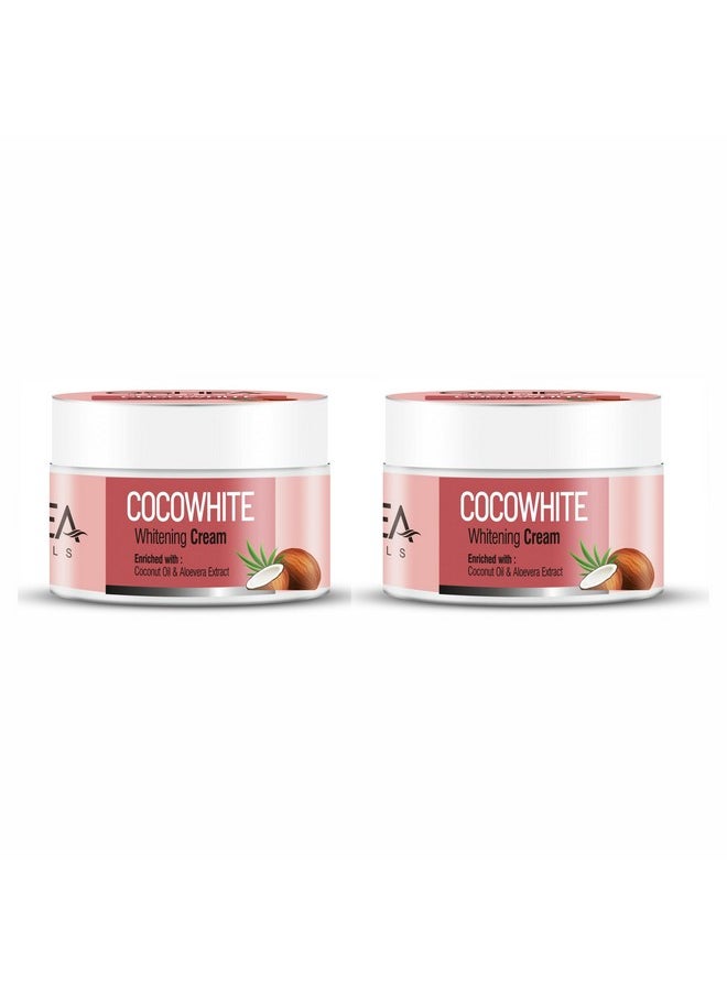 Cocowhite Face Cream For All Skin Types | Hydrates, Enhances Glow & Whitens Skin Tone With Spf Protection | Enriched With Coconut 50 G (Pack Of 2)