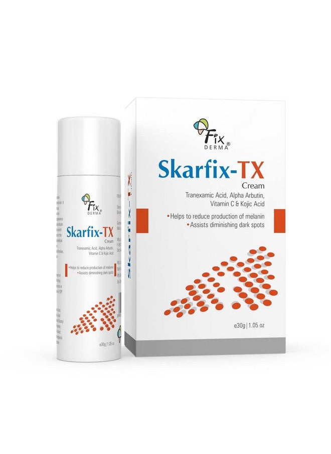 Tranexamic Acid + 2% Kojic Acid + 1% Arbutin Skarfix -Tx Face Cream | Pigmentation Removal Cream | Kojic Acid Cream | Uneven Skin Tone - 30 Gm