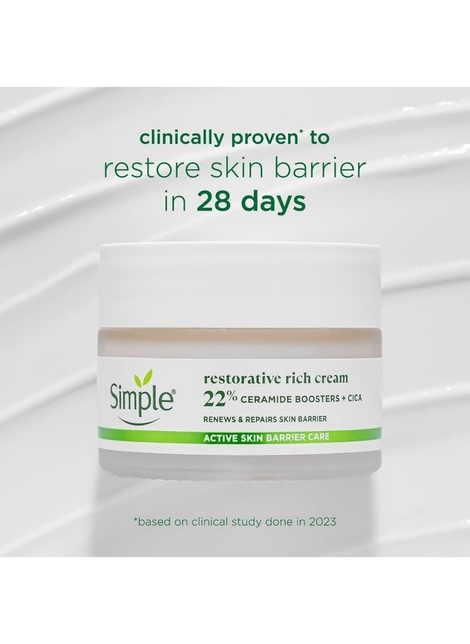 Active Skin Barrier Care Restorative Rich Cream 40G | With 22% Ceramide Boosters & Cica | Renews And Repairs The Skin Barrier