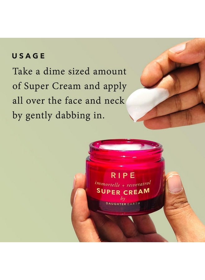 Ripe Regime (Cleaner + Cream) Immortelle & Resveratrol | Menopause Hormonal Skin Care | Estrogen-Free With Peptides, Ceramides & Red Clover | Targets Firmness, Lines & Wrinkles - 100 Ml