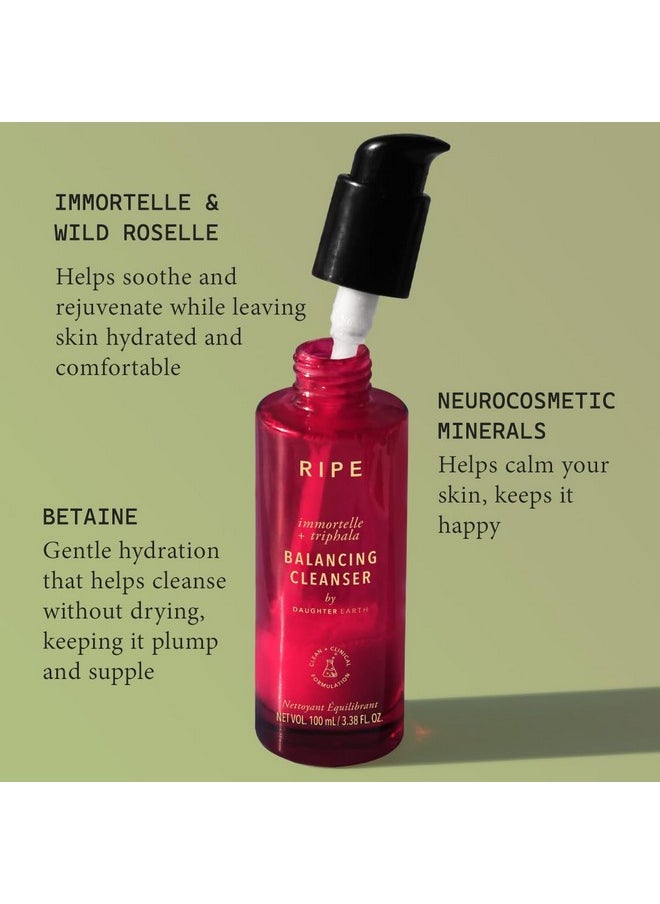 Ripe Regime (Cleaner + Cream) Immortelle & Resveratrol | Menopause Hormonal Skin Care | Estrogen-Free With Peptides, Ceramides & Red Clover | Targets Firmness, Lines & Wrinkles - 100 Ml