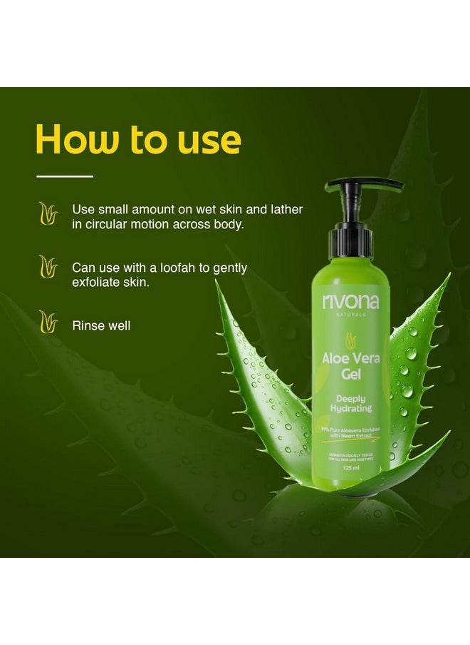 Aloe Vera Gel | Aloe Vera + Neem | Magical Gel For Multi Usage | For Men & Women |All Skin Types | 125 Ml (Pack 2)