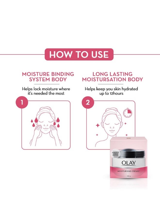 Moisturising Cream | Hydrates And Locks In Moisture | Light Weight And Non Greasy | Normal, Oily, Dry & Combination Skin L 100G