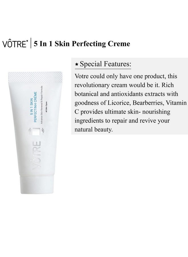 100% Natural, Vegan Certified 5 In 1 Skin Perfecting Advance Night Creme, Lightning & Brightening, Hydrating,Anti Wrinkle, 30 G