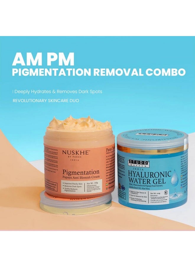 Am Pm Combo | Special Hyaluronic Gel And Pigmentation Cream Combo For Glowing Skin (Each 100 Ml) (Pack Of 2)