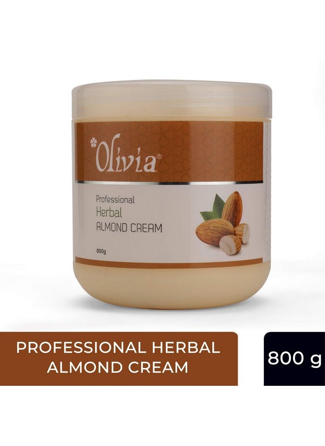 Professional Herbal Almond Facial Massage Cream 800G Moisturize Sensitive Skin, 800 G