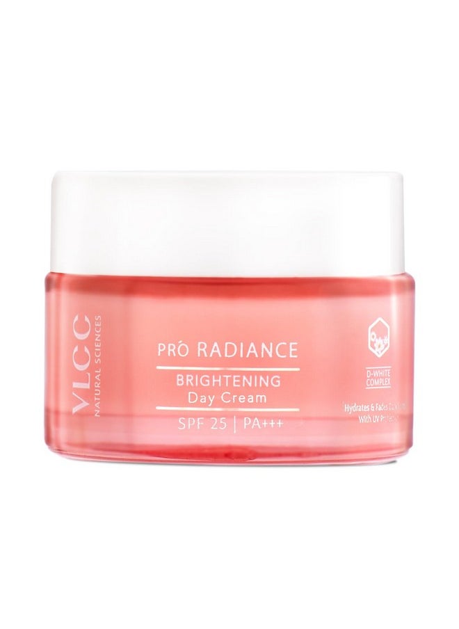 Pro Radiance Skin Brightening Day Cream Spf 25 Pa +++ - 50G For Lightening Dark Spots With Uv Protection | Helps Even Tone | With Lavender Oil, Nutmeg Oil, Mulberry Extracts.