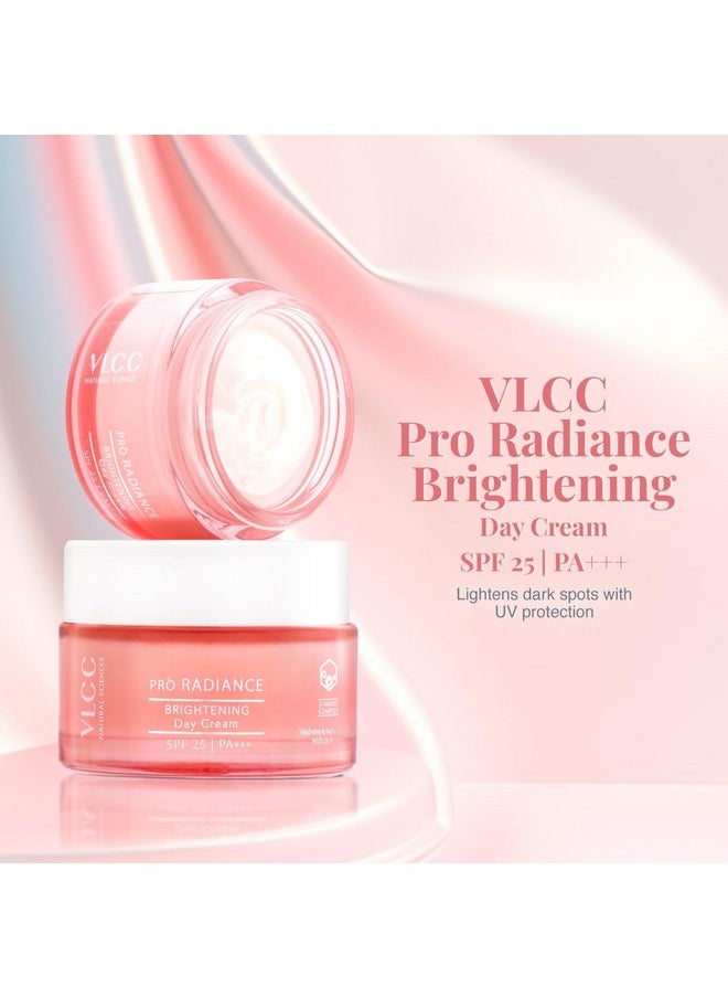 Pro Radiance Skin Brightening Day Cream Spf 25 Pa +++ - 50G For Lightening Dark Spots With Uv Protection | Helps Even Tone | With Lavender Oil, Nutmeg Oil, Mulberry Extracts.