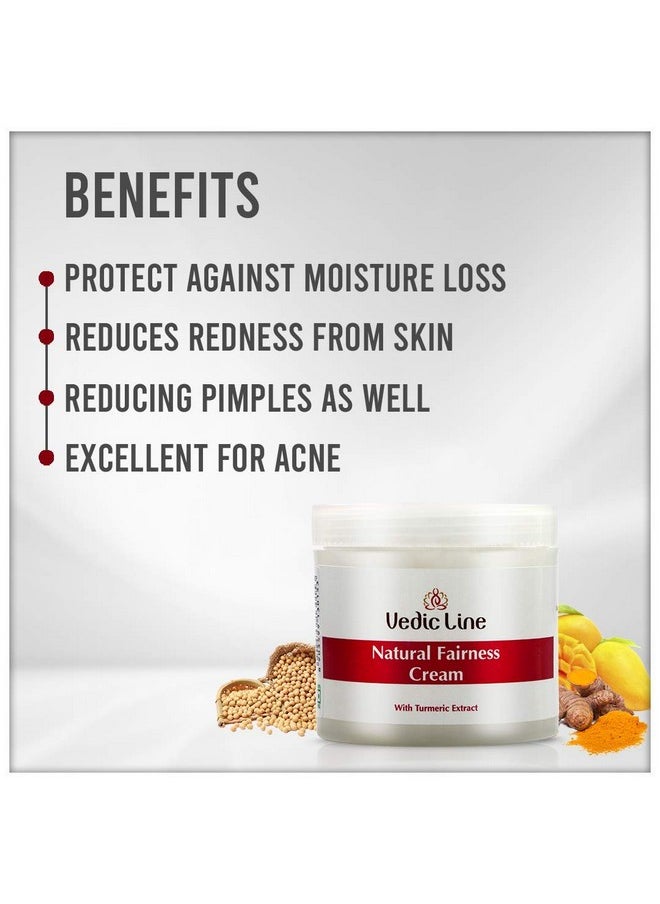 Vedicline Natural Fairness Cream, Reduces Redness, Pimples & Acne With Turmeric Extract, Mango Extract, Soya Oil For Restoring Fairness Glow, 100Ml