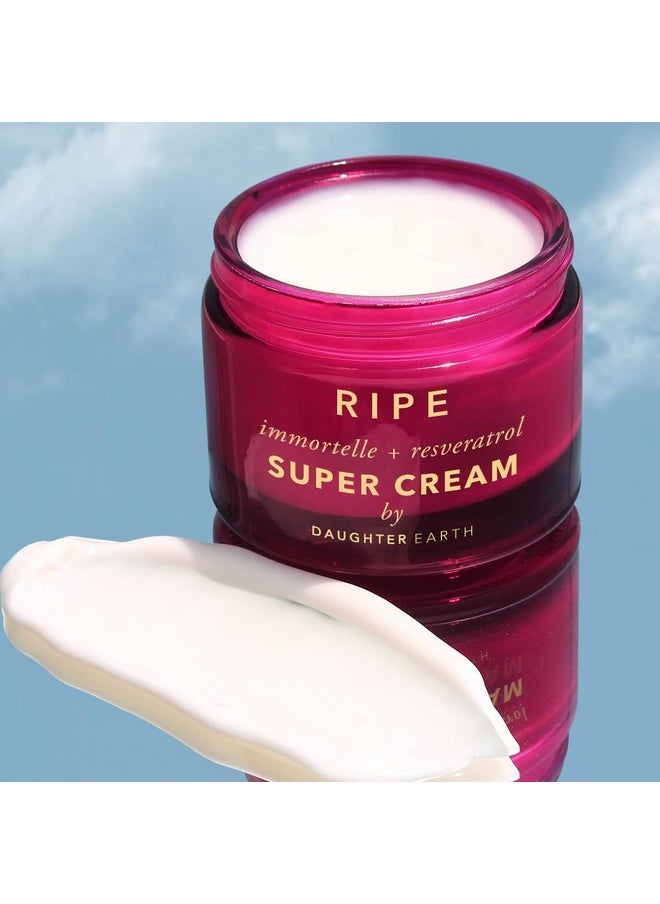 Ripe Super Cream Moisturiser Immortelle + Resveratrol For Menopause Hormonal Skin & Estrogen Free With Peptides, Ceramides & Red Clover | Targets Firmness, Lines & Wrinkles - 50 Ml