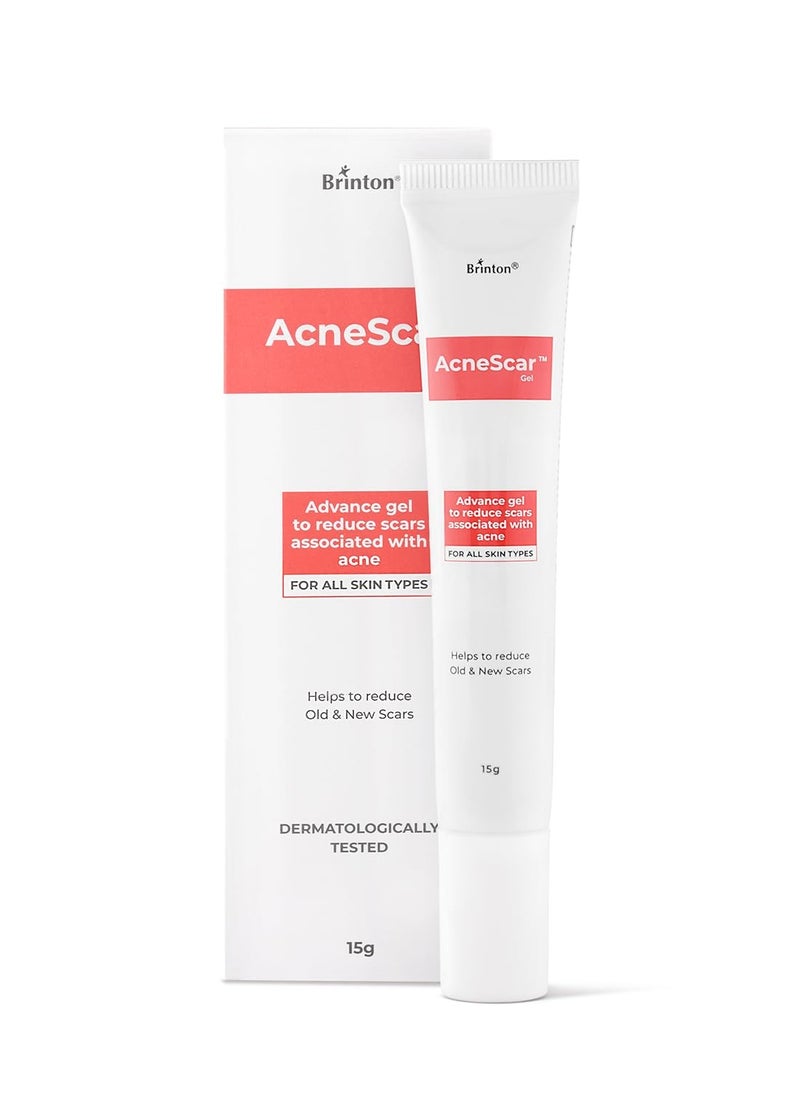 Brinton AcneScar Advanced Gel to Reduce Acne Scars & Pits, White, 15 g