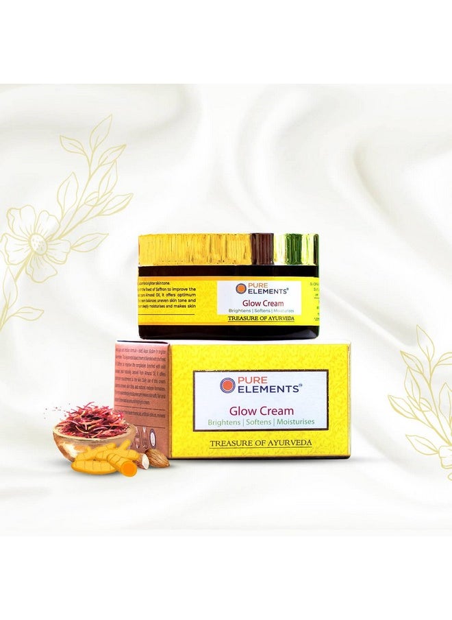 Glow Cream With Turmeric, Saffron & Almonds - Natural Radiance For Your Skin | Luxurious Cream - 80 Gram