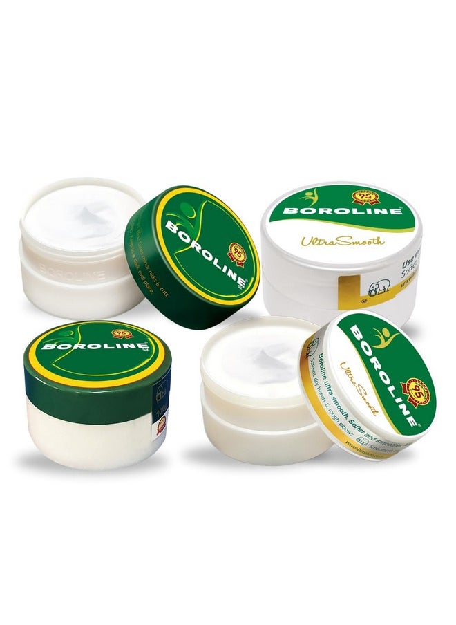 Dry Skin Care Combo - Antiseptic Ayurvedic Cream 40Gm X 2 + Ultrasmooth Night Cream 40Gm X 2, Natural Ayurvedic Cream (Combo Pack Of 4)